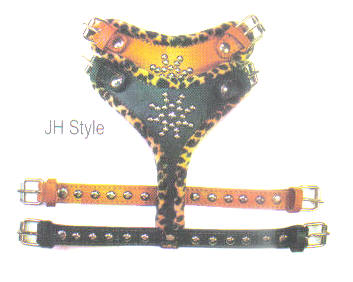 Studded Jaguar Leather Harnesses By Top Dog